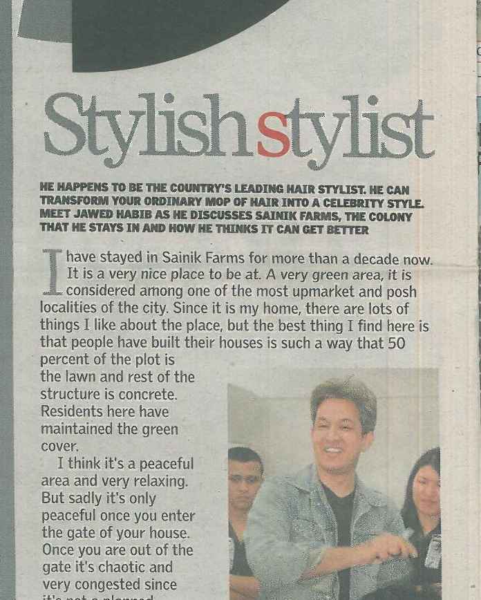 Celebrity hairstylist Jawed Habib coverage for The Times of India