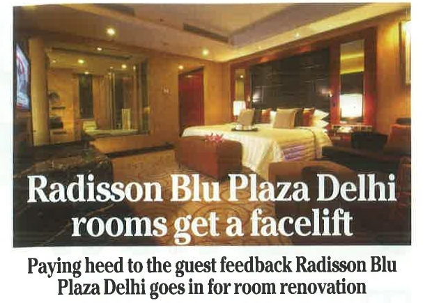 Radisson Blu Plaza Delhi coverage for Go Now Magazine