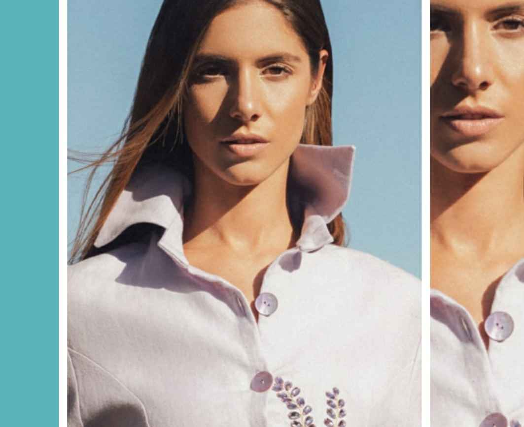 Coverage of Paris based fashion designer Sakina Shbib in TotalUAE