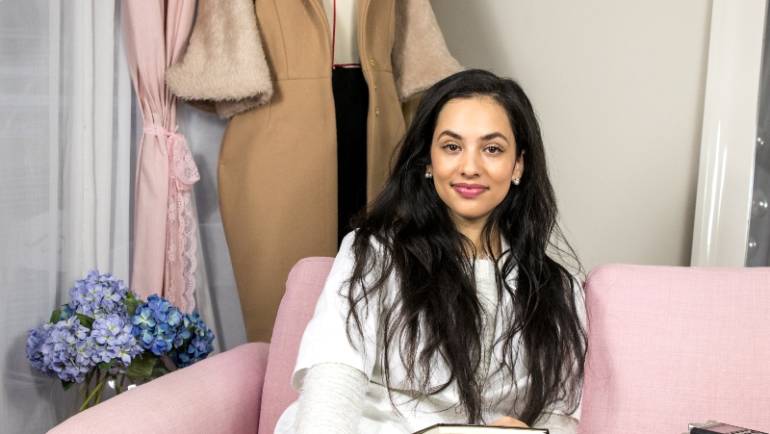 Coverage of Paris based fashion designer Sakina Shbib in Day of Dubai