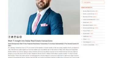 Serial Entrepreneur Matt T insight into Dubai real estate for Day of Dubai