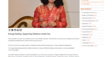 Coverage of Kanika Sharma, Holistic Healer in Day of Dubai